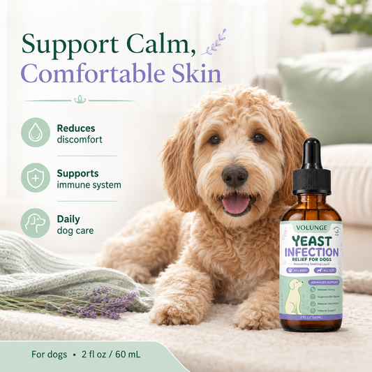 Dog Skin & Coat Support Liquid Supplement, Daily Itch Comfort Care Formula, Soothing Herbal Blend for Dogs of All Ages, 60ml