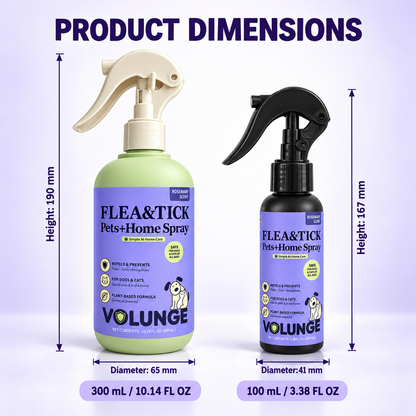300ml Pet Flea & Tick Care Spray for Dogs & Cats, Rosemary-Scented Grooming Mist with Botanical Extracts, Daily Coat Refresh & Seasonal Pest Care