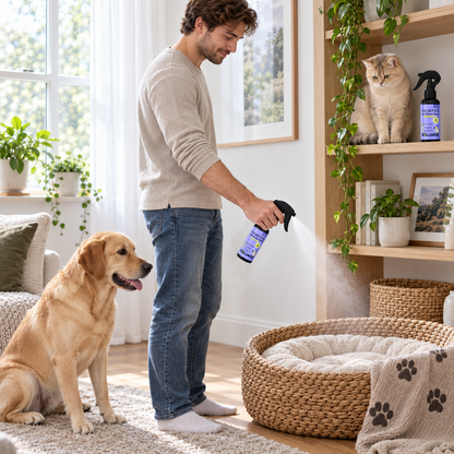 100ml Pet Flea & Tick Care Spray for Dogs & Cats, Rosemary-Scented Grooming Mist with Botanical Extracts, Daily Coat Refresh & Seasonal Pest Care