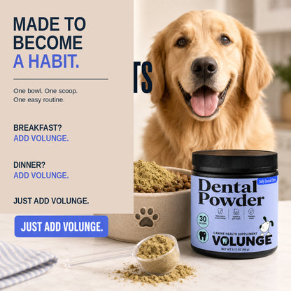 VOLUNGE Dog Dental Powder | Daily Breath & Plaque Care