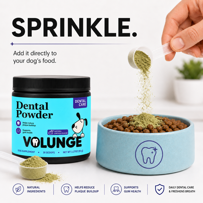 VOLUNGE Dog Dental Powder | Daily Breath & Plaque Care